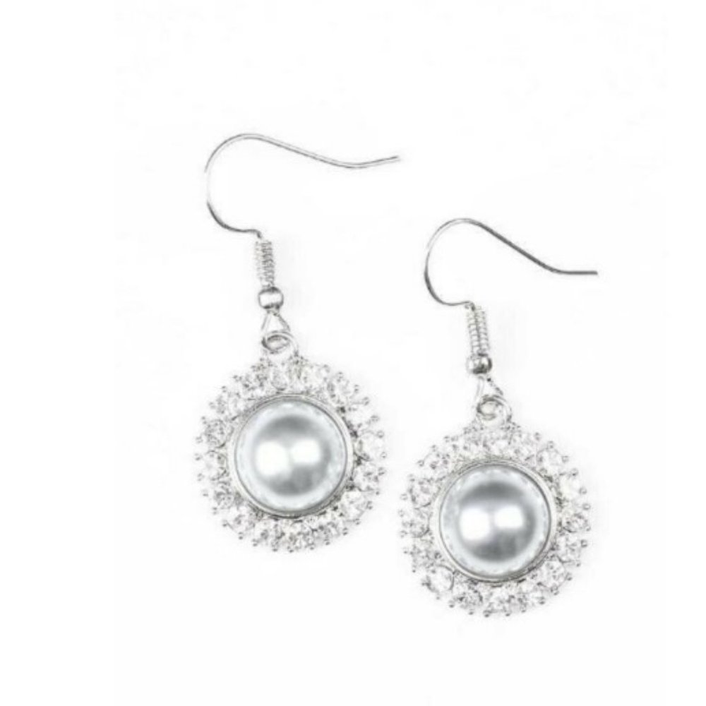Take A Vow” - White Earrings - Picture 2 of 3